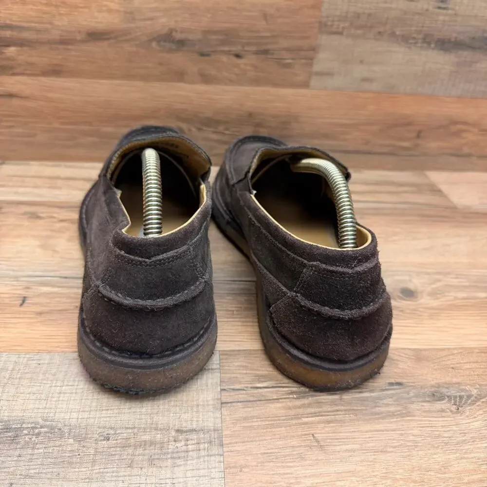 LL Bean Size Men's 10D suede Brown Loafers Shoes